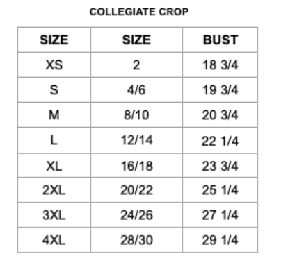 Collegiate Crop Sweatshirt with Concentration
