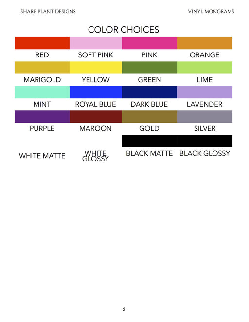 Monogram Decal Sharp Plant Designs Decals Woodbridge