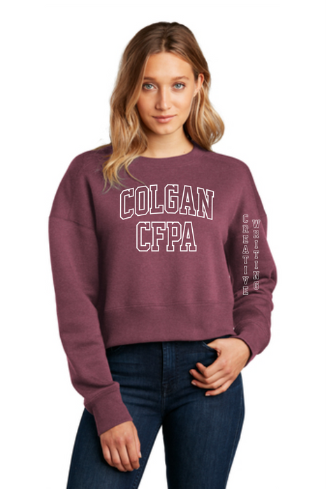 Collegiate Crop Sweatshirt with Concentration