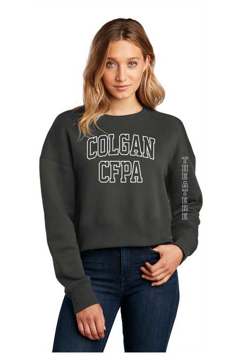 Collegiate Crop Sweatshirt with Concentration