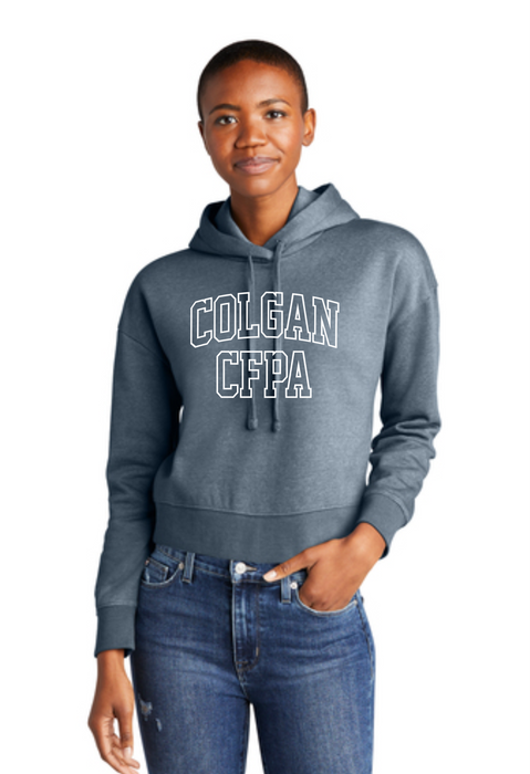 Collegiate Crop Sweatshirt Hoodie